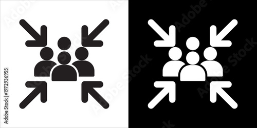 Assembly Point Icon Sheet Black And White