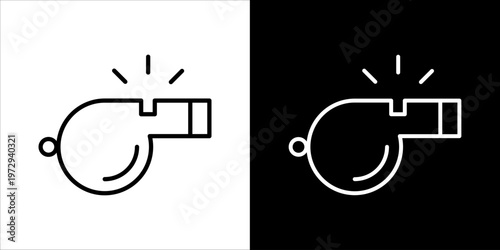 Whistle Icon Sheet Black And White