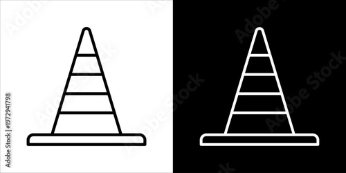 Cones Icon Sheet Black And White