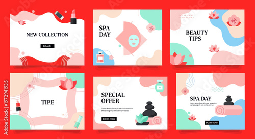 Beauty Spa & New Collection Promo Banners - Promotion, Sale, Skincare, Wellness