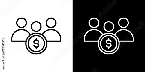Customer  Icon Sheet Black And White