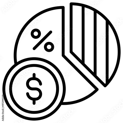 Profit Margin Outline Icon
