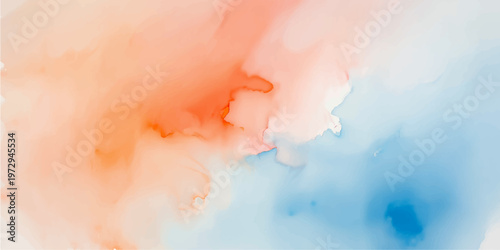 Vibrant abstract watercolor background with copy space featuring a textured explosion of colorful smoke and fire clouds against a vintage grunge paper design with artful light and steam effects