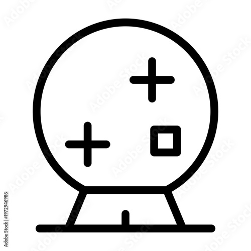 magic ball line icon
