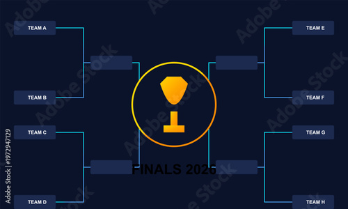 Hand-drawn professional soccer tournament bracket infographic template for football world cup championship finals 2026 sports event authentic illustration