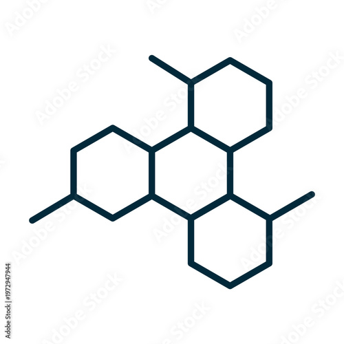 Chemical structure illustration representing molecular bonds and scientific research.
