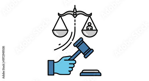 law, justice, gavel, scales, icon, vector, legal, court, judgement