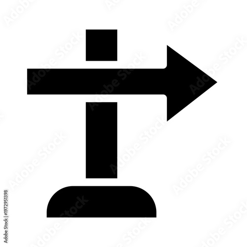 directional sign glyph icon