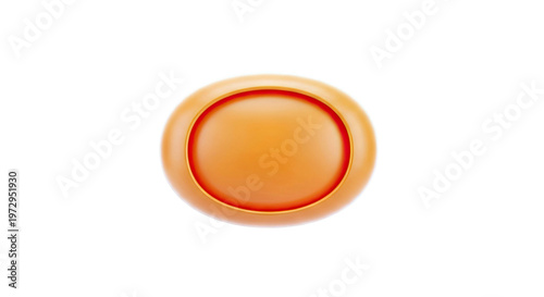 Orange Circular Object with Recessed Center