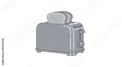 Toaster Kitchen Appliance Device.