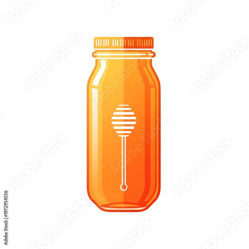 Golden honey jar icon