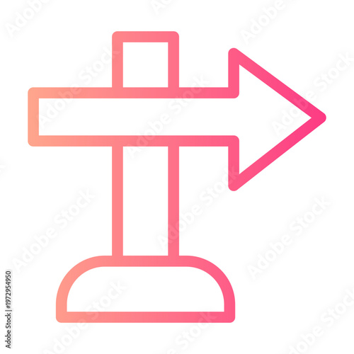 directional sign gradient icon