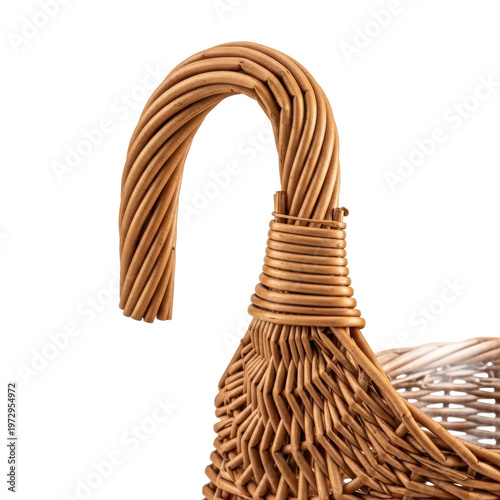 Wicker basket handle detail