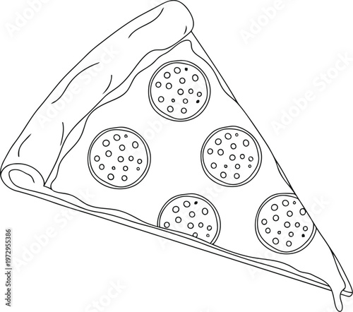 pepperoni pizza slice illustration