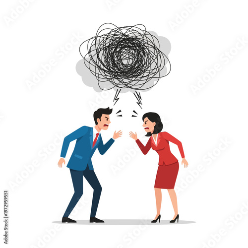 Business People Arguing, Conflict, Stress, Misunderstanding, Communication Breakdown