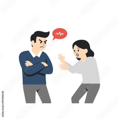 Couple arguing, relationship conflict, disagreement, anger, communication breakdown, stress, emotional dispute