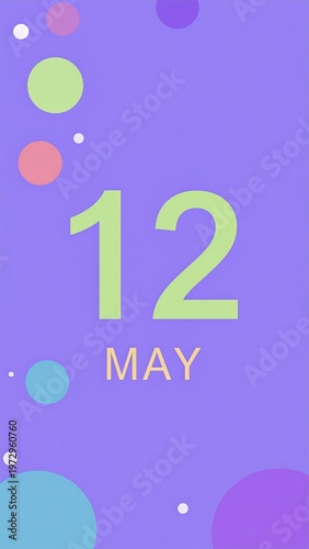 Digital design with a lavender background. Large green numbers display 
