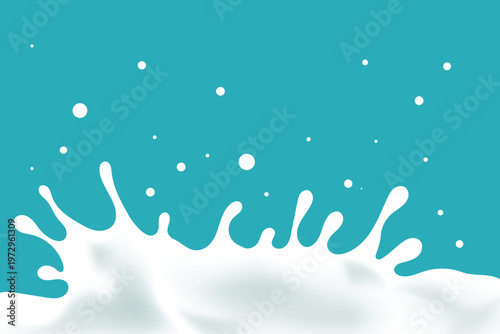 background of splashing cow's milk, yogurt water waves