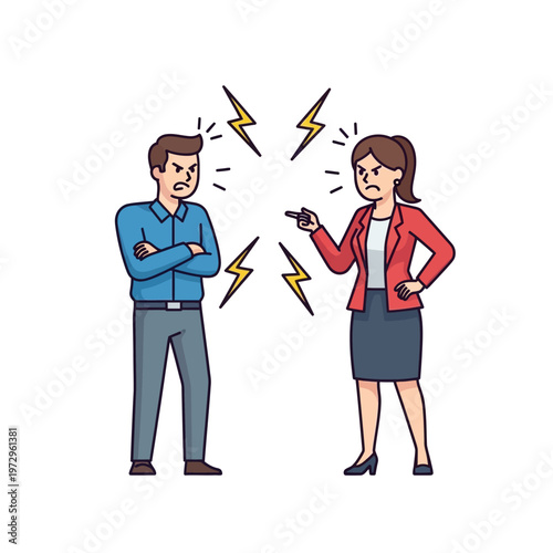 Angry Couple Arguing, Disagreement and Conflict, Communication Breakdown