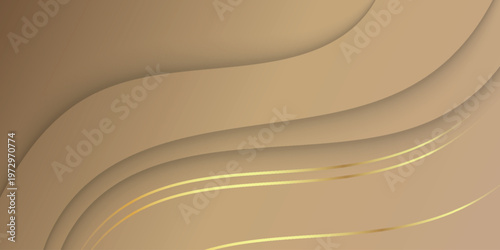 Luxury gold abstract background with cut line effect elements. Premium design for poster, flyer, banner, brochure, and advertisement. VOL. 3