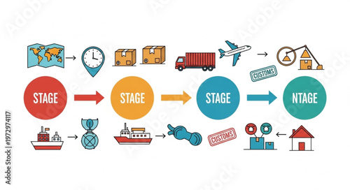 Stages of Global Logistics and Supply Chain Management.
