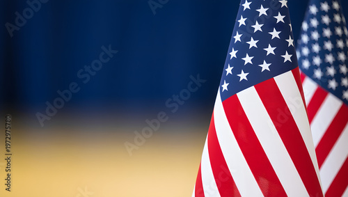 American Flag Display: A close-up showcases the iconic American flag, its stars and stripes proudly displayed, representing national pride. 