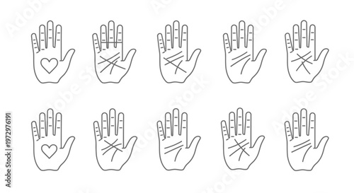 Hands with drawn symbols on palms.