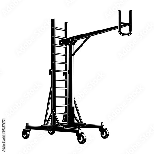 Specialized Farming Ladder Silhouette for High Rack Vertical Safety