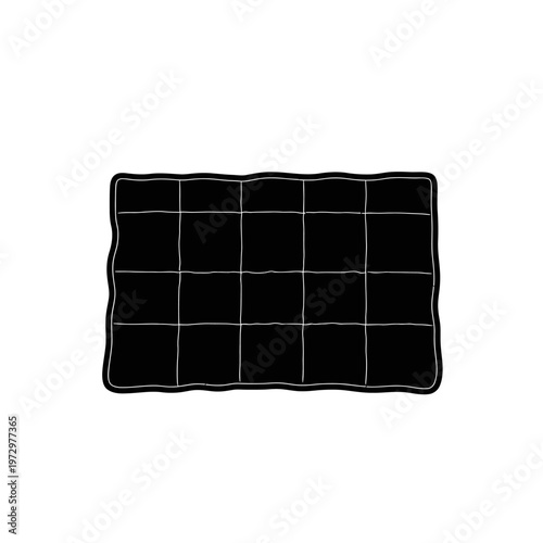 Silhouette of a Weighted Recovery Blanket, Quilted Pattern for Sleep Therapy and Wellness