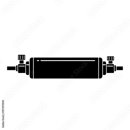 Silhouette of an Inline UV Water Sterilizer Tube, Clean Farming and Purification Tech