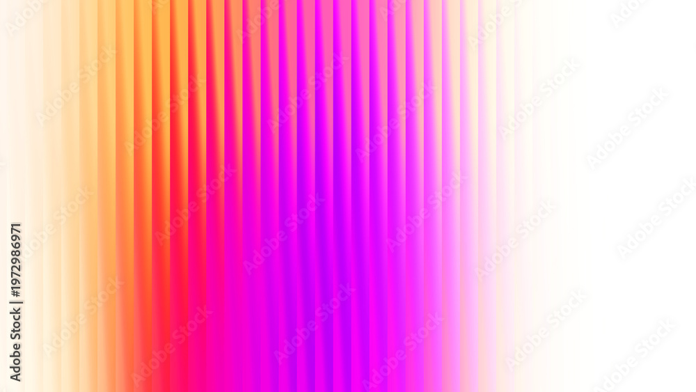 Obraz premium Vertical ribbed texture displays a warm gradient from bright orange and red to deep purple, creating a striking and energetic visual element perfect for bold design statements.