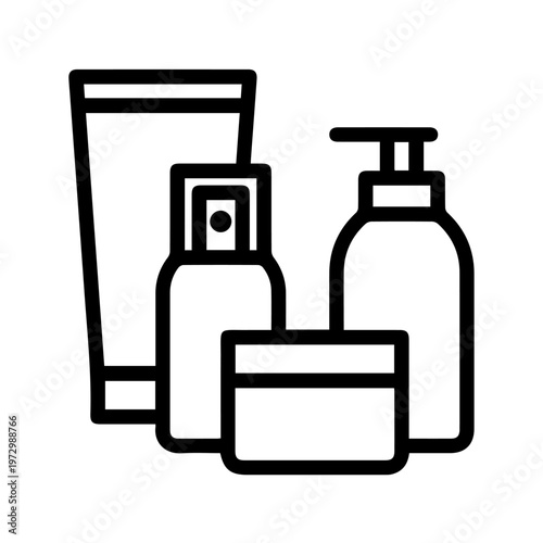 Body Lotion Outline Stock Illustrations.