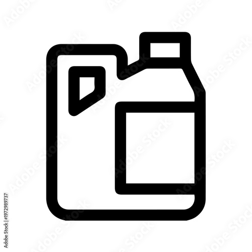Simple Outline Automotive Oil Container Icon Symbol