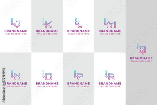 Letters LJ LK LL LM LN LO LP LQ LR Technology Logo