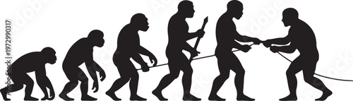 Tug of war evolution