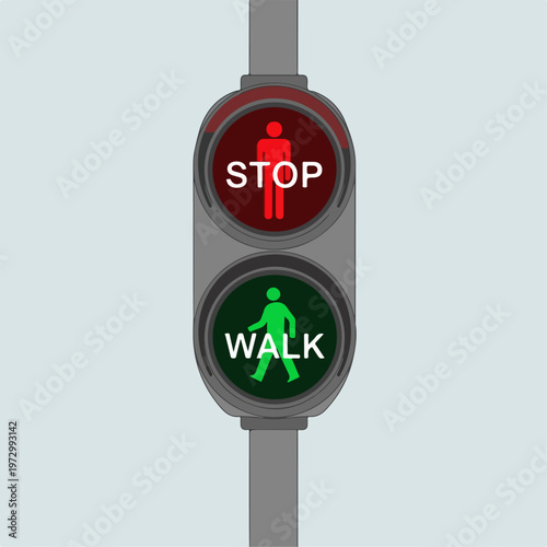 pedestrian light vector illustration