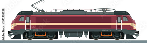 Detailed modern electric guitar vector illustration featuring a sleek blue body with chrome hardware for music retail and rock concert branding.