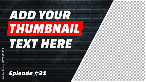 YouTube Podcast Thumbnail Template Talk Show Banner Modern Gradient EPS