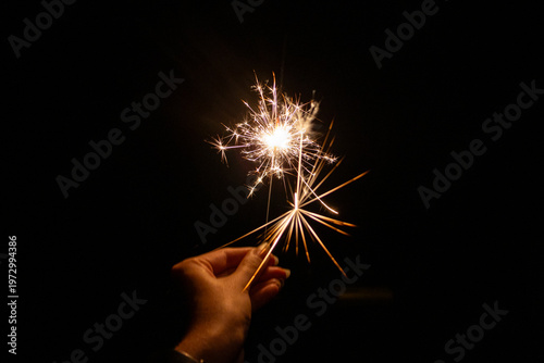 Hand with sparkler