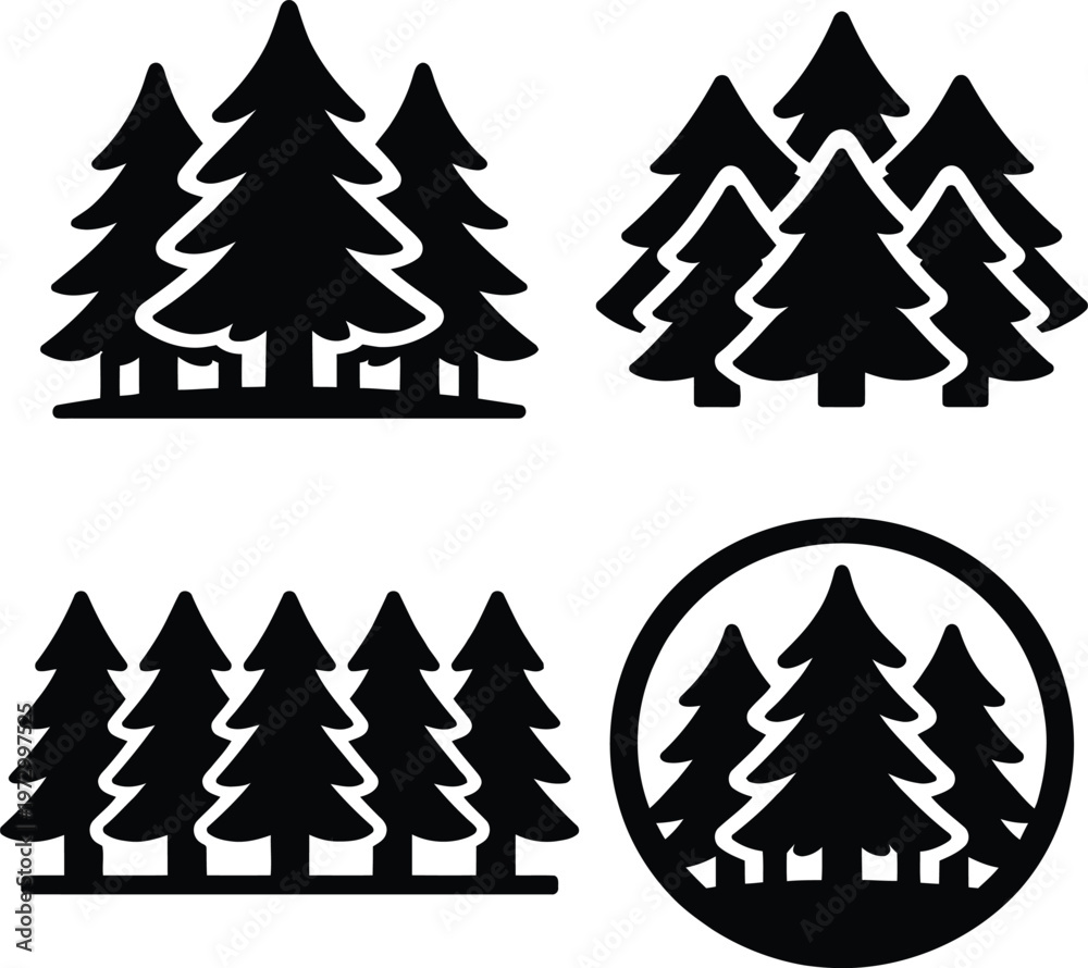 Obraz premium Black lightning bolt symbols on white and black backgrounds white background electricity