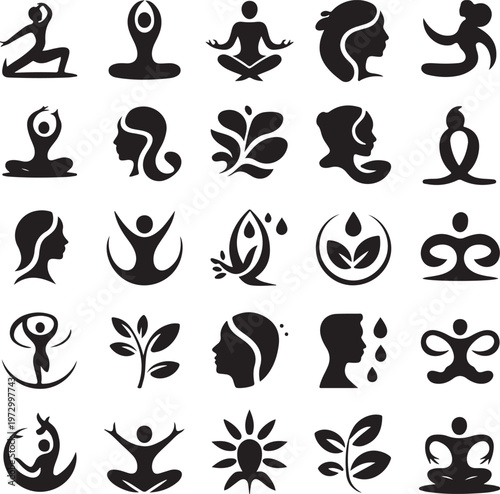 A set of female hand logos in a minimal linear style. Vector logo design Templates with different hand gestures, Crystal. For cosmetics, beauty, tattoo, Spa, feminine, jewelry store