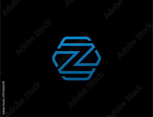 Letter Initial Z logo design abstract modern concept