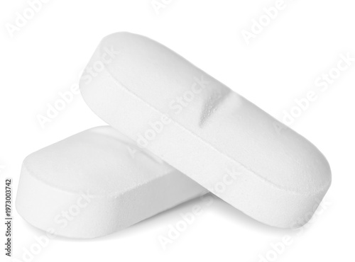 Pill isolated on white background, clipping path, full depth of field. This image is perfect for illustrating medication, health, wellness, or pharmaceutical content
