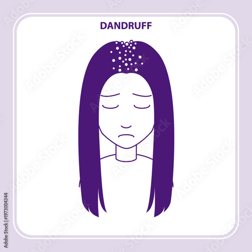 Dandruff Hair Vector Icon