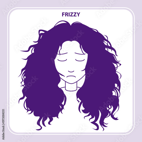 Frizzy Hair Vector Icon