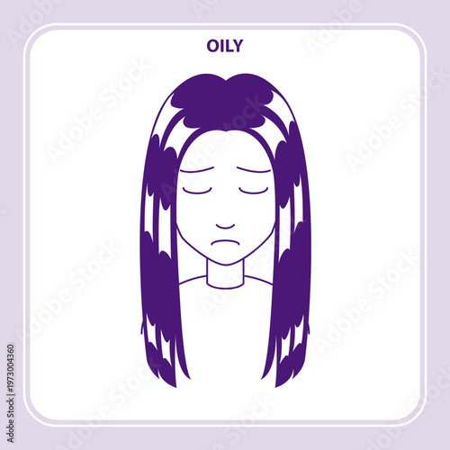 Oily Hair Vector Icon