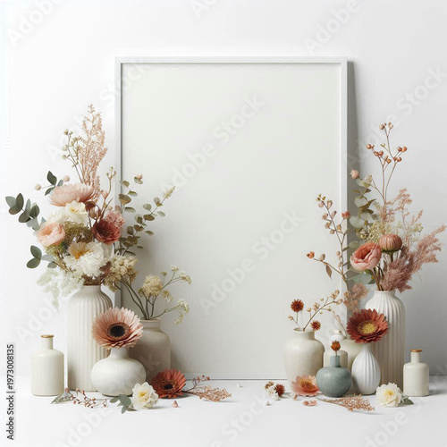 christmas frame with snowman