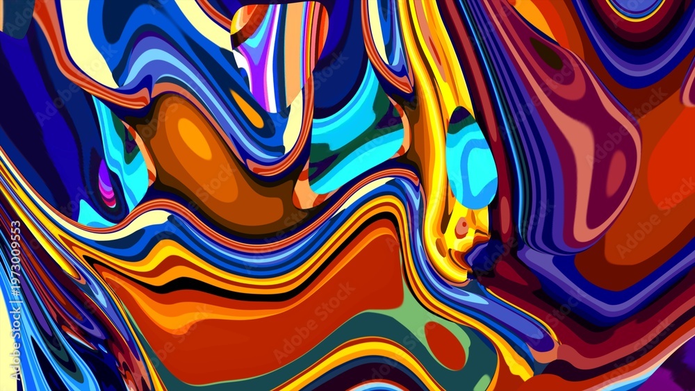 Obraz premium Vibrant abstract colorful swirl pattern with dynamic shapes