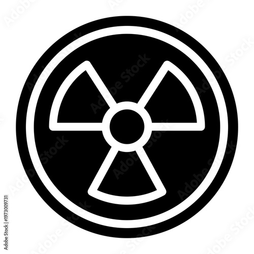 Sheel radiation icon glyph style vector graphic illustration. Suitable for website design, app, template.