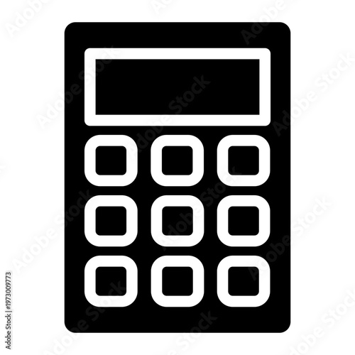 Calcualtion  icon glyph style vector graphic illustration. Suitable for website design, app, template.
